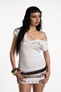 Backless Angel Minidress in White ☆
