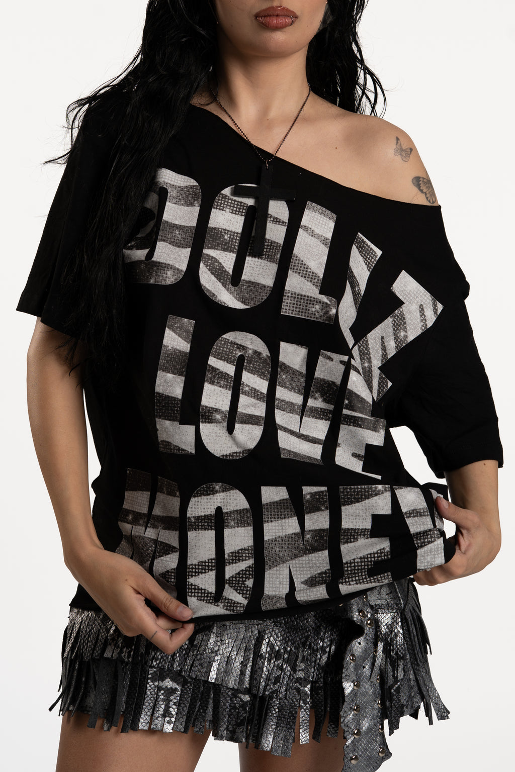 Dollz Love Money Black Zebra Top ☆