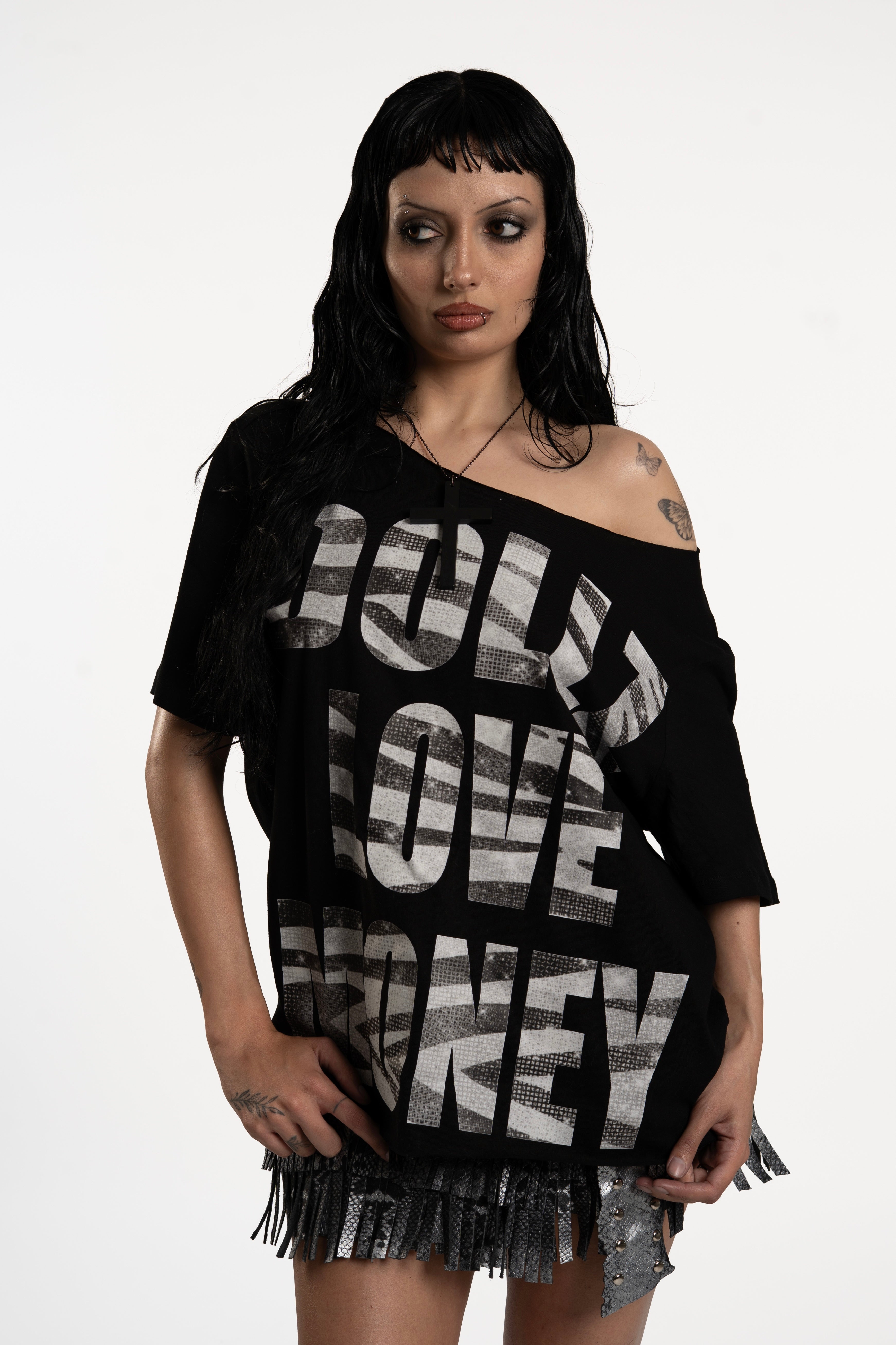 Dollz Love Money Black Zebra Top ☆