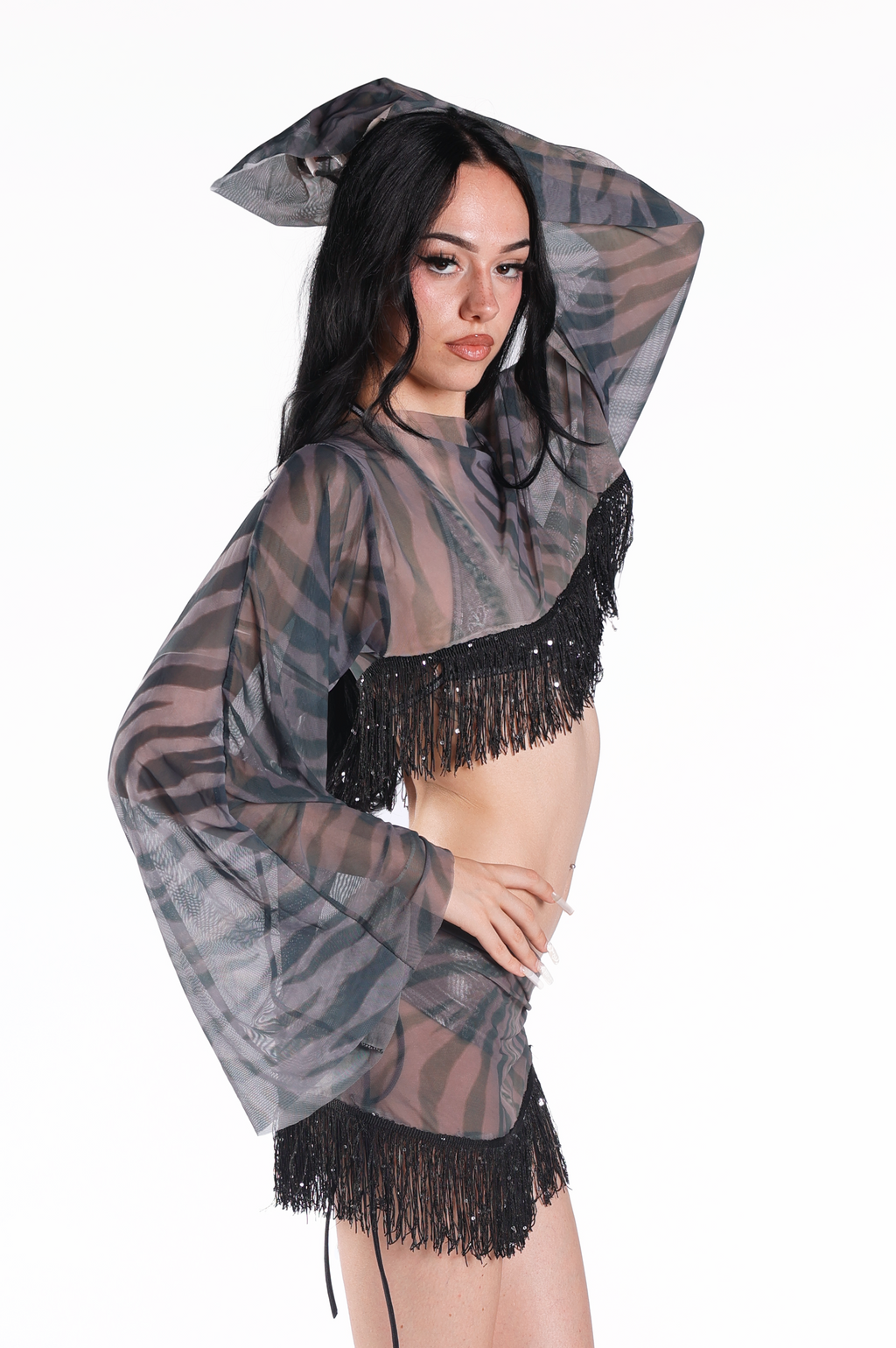 Zebra Fringe Top ☆