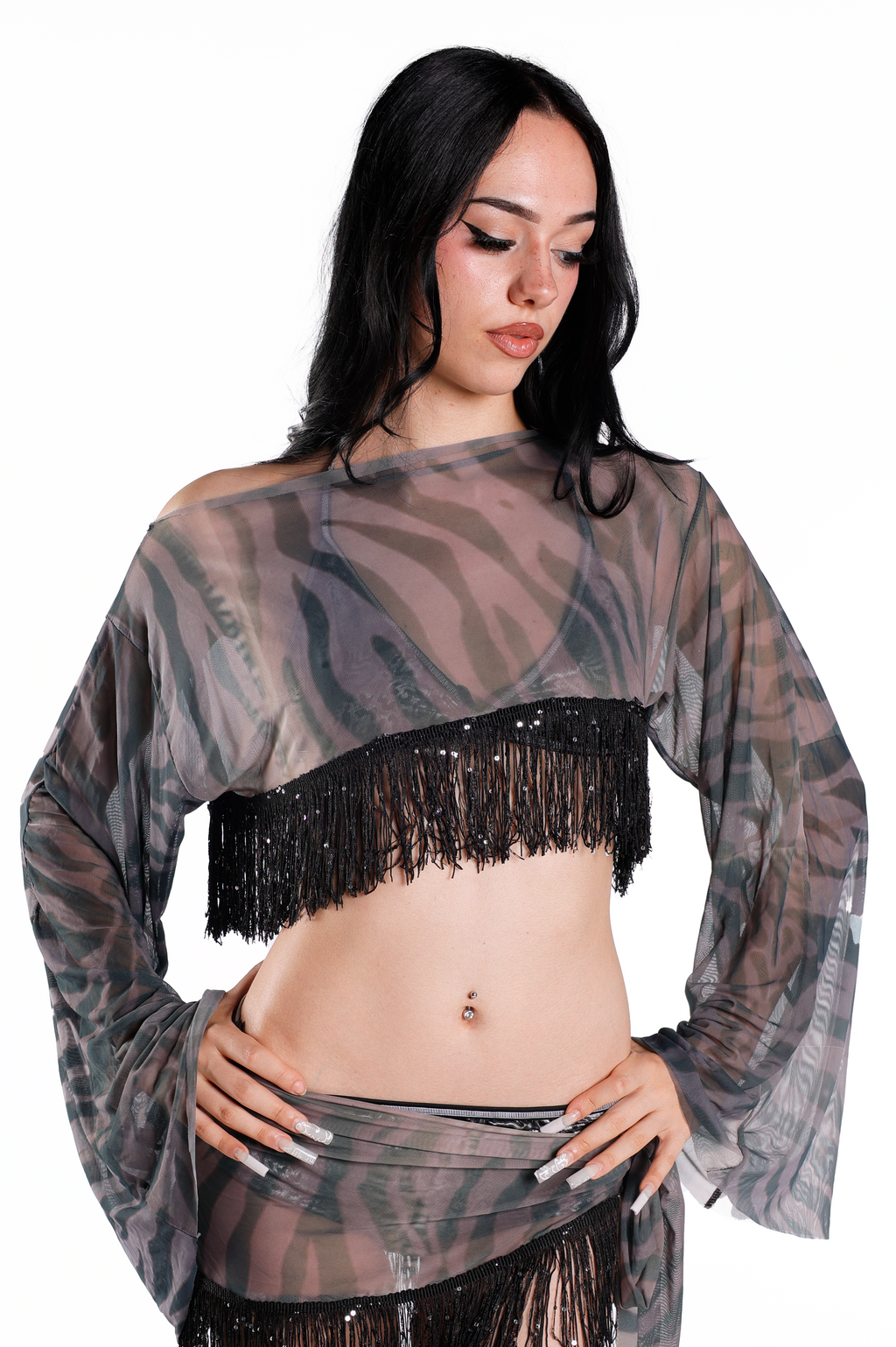 Zebra Fringe Top ☆