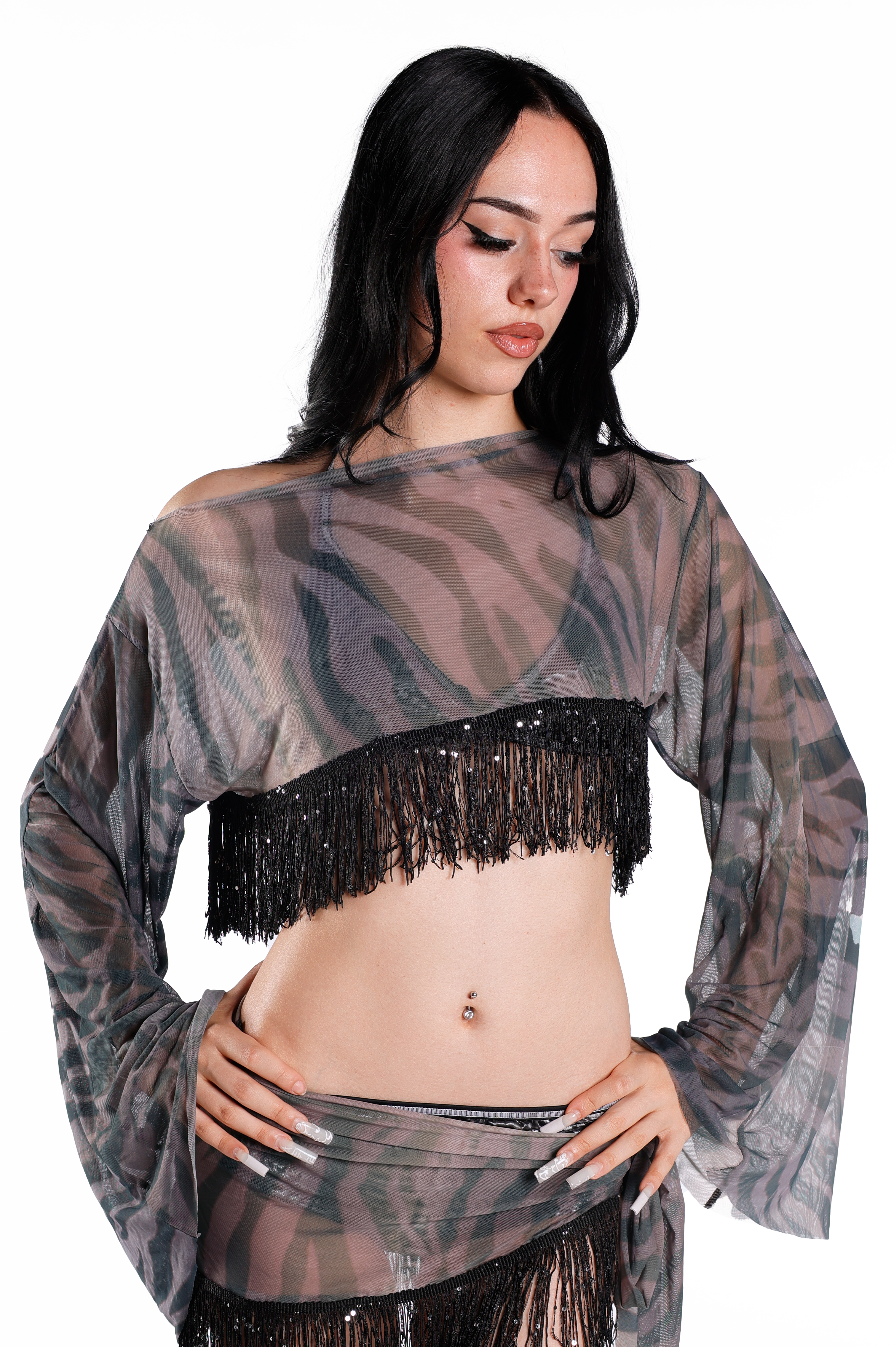 Zebra Fringe Top ☆